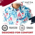 thumbnail image 3 of YATTA GOLF Standout Performance Golf Polo Shirts – Men’s – Vibe Maikai'i – M, 3 of 5