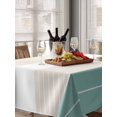 thumbnail image 6 of Turquoise Beige Stripe Table Cloth, Modern Art Horizontal Striped Waterproof Tablecloth for Rectangle Tables, Reusable Washable Fabric Table Cover for Restaurant Kitchen Dining Tables 60"x84", 6 of 6