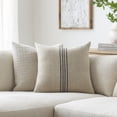 thumbnail image 2 of Livabliss x Becki Owens Brett Modern Accent Pillow, 22"L x 22"W, Light Brown/Black, 2 of 5