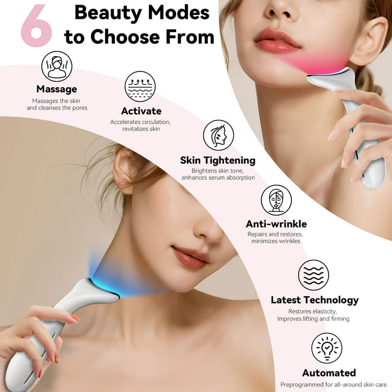7 Colors Red-Light-Therapy-Wand for Neck, Face Neck Massager for