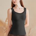 thumbnail image 5 of Mepaouo Thermal Fleece Tank Top for Women Sleeveless Neck Winter Vest Underwear Tops Warm Cami(Black,L), 5 of 6