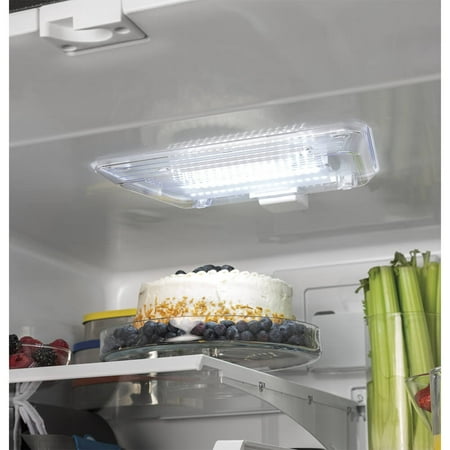 GE - 21.0 Cu. Ft. Bottom-Freezer Refrigerator - High gloss white