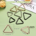 thumbnail image 2 of Uxcell 4 Pcs Triángulo Anillo de Llave de Resorte 1.6 Pulgadas Hebilla de Metal Clip de Resorte para Llaveros Bolsas Carteras Bolsos Colgantes Manualidades Accesorios Decoraciones, Dorado, 2 of 5