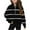 Black, variant on Kids Sweatshirts Girls Trendy Tops with Thumb Holes 1/2 Zip up Pullover Long Sleeve Shirt with Pocket Striped Pullover