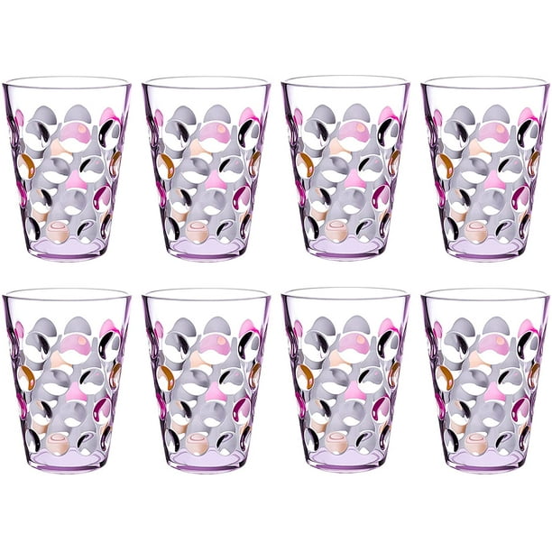 Plastic Water Tumblers, 12ounce Acrylic BreakResistant Drinking
