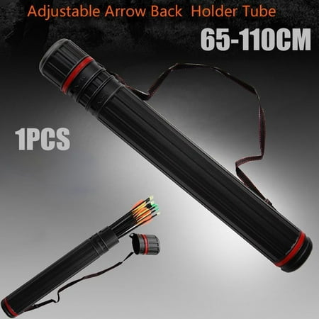 Hunting Bow Back Quiver Shoulder Archery Arrow Pouch Bag Holder Case Tube W/Belt Adjustable Telescopic Archery Target Quiver Holder Shoulder