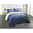 thumbnail image 2 of Ambesonne Jungle Quilted Coverlet 3 Pcs, Sri Lanka Rainforest, King Size, Green and Blue, 2 of 4