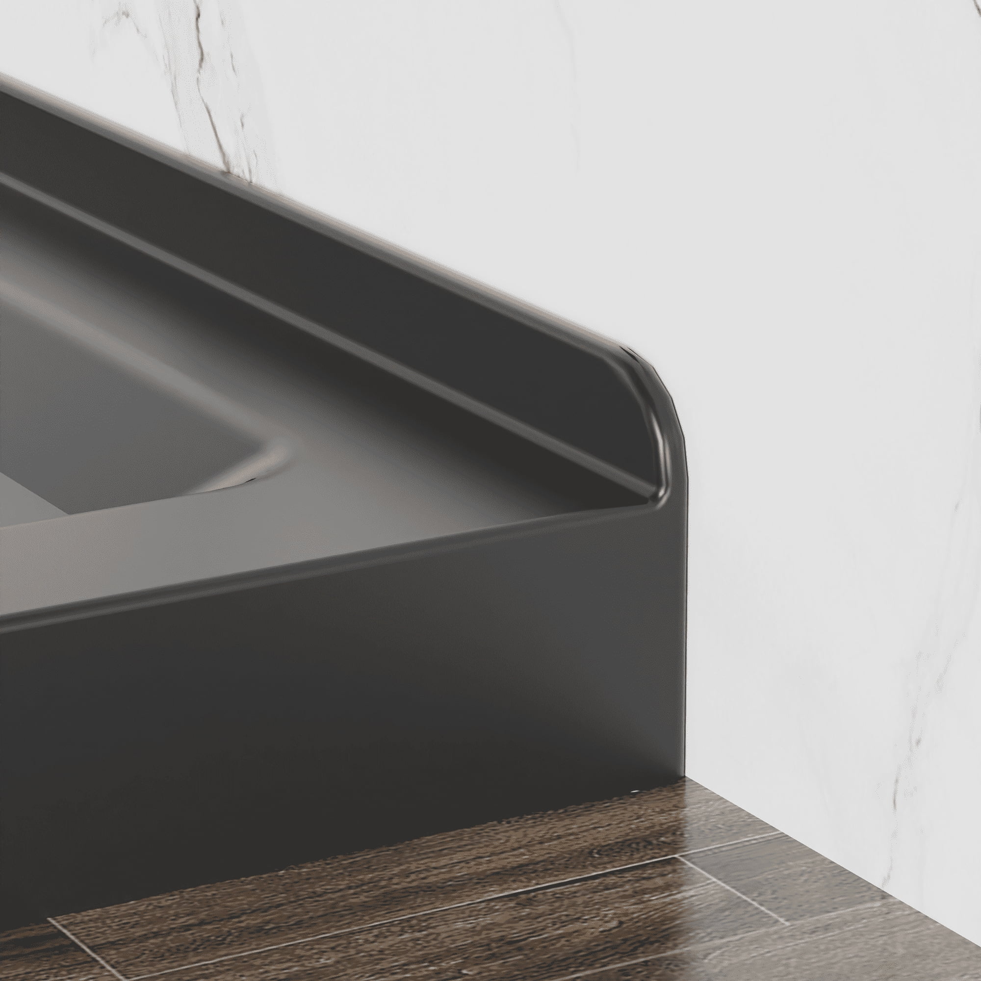 36"x36" Shower Base，3.3" Height，Anti-slip Acrylic Center Drain Double Threshold Shower Basin，Black