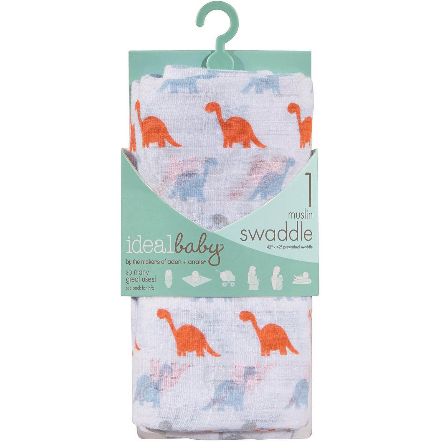 dinosaur muslin swaddle