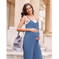 thumbnail image 2 of Ekouaer Jumpsuits for Women Loose Sleeveless Adjustable Spaghetti Strap Romper Stretchy Wide Leg Pants Outfits with Pockets, 2 of 6