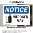 thumbnail image 3 of (2 Pack) Nitrogen Gas Sign With Symbol OSHA Notice Sign 10 Inch X 7 Inch Vinyl Label Decal Sticker Weather Resistant, UV Protected for Workplace, Business, and Construction Site, Made, 3 of 7