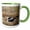 Green/White, variant on 3drose, Avocet Sitting on Nest, 11oz Two-tone Red Mug