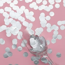 Efavormart 54 Grams SILVER Round Foil Metallic Table Confetti Dots, Balloon Confetti Decor