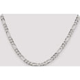 thumbnail image 5 of Sterling Silver 5.5mm Lightweight Flat Figaro Chain (18 X 5.5) Made In Italy qmb150-18, 5 of 5