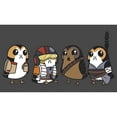 thumbnail image 2 of Junior's Star Wars: The Last Jedi Porg Costumes Racerback Tank Top Charcoal Large, 2 of 4
