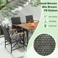 thumbnail image 4 of Gymax Set of 2 PE Wicker Dining Chairs w/ Soft Zippered Cushions Armchairs Patio, 4 of 5