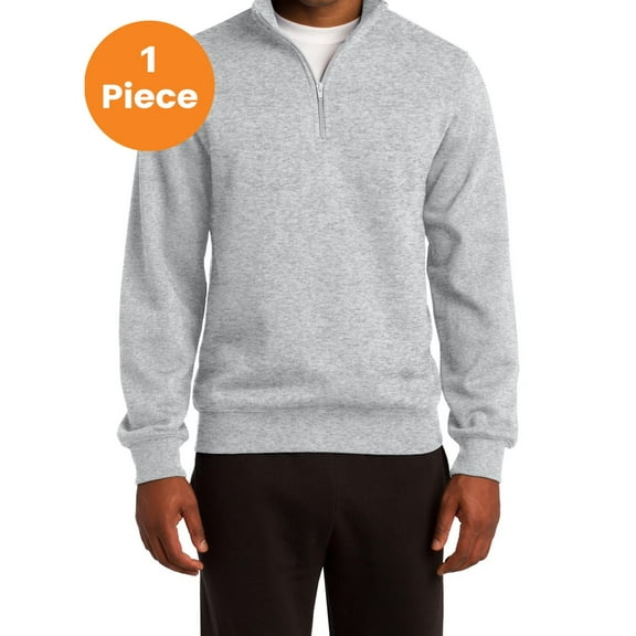 Sport-Tek ST253 1/4-Zip Sweatshirt, Athletic Heather, 4XL, Mens Sweatshirts