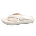 thumbnail image 4 of Rokment Womens Mens Pillow Flip Flops Lightweight Waterproof Cloud Slip on Thong Orthotic Slippers Comfortable Arch Support Walking Sandals for Indoor Outdoor Beach Summer Pool Beige Size 7, 4 of 5