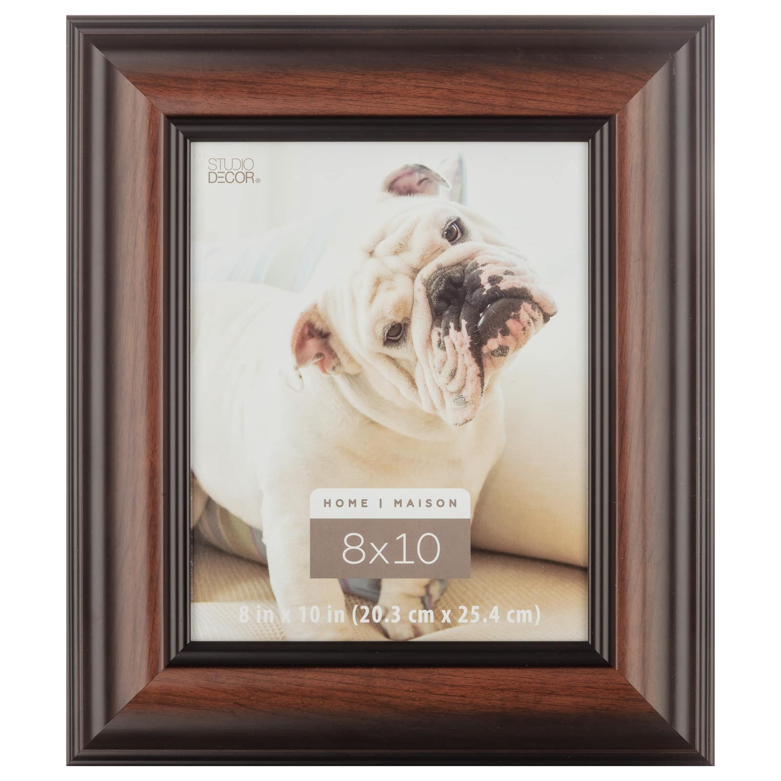 Studio Decor 8" x 10" Brown & Black Frame, Home Collection - Includes Pre-attached Hanging Hardware, Horizontal or Vertical Display - Bulk 6 Pack