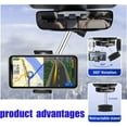 TRAHOOPack1 Car Rearview Mirror Mobile Phone Holder, 360 Degrees