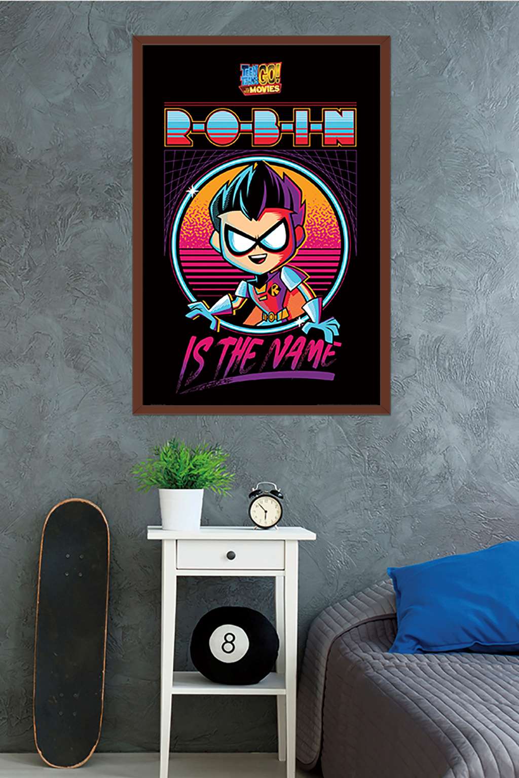 DC Comics Movie - Teen Titans Go! To The Movies - Robin Wall Poster, 22.375" x 34", Framed