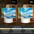 thumbnail image 3 of Cauagu Urban Riverside Clock Tower for Rectangle Acrylic Night Light - Acrylic Modern Bedside Light with LED Light Lamp Base - Decorative Night Lamp for Restaurant Bar Cafe Shop, 3 of 9