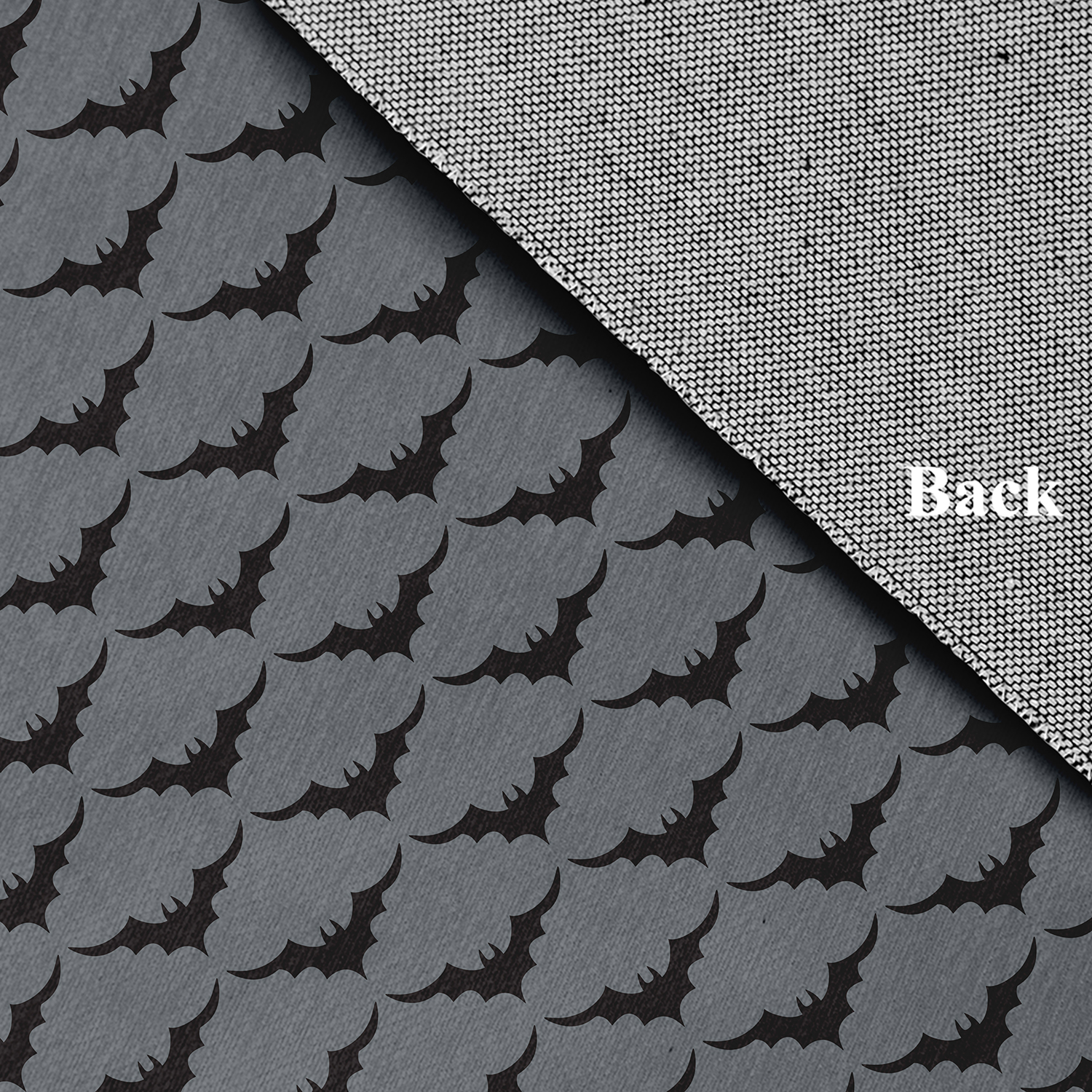 Simply Daisy Bat Colony Steel Gray Halloween Chenille Area Rug, 2' x 3'