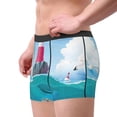 thumbnail image 2 of Yiaed Lighthouse Sea Port Print Men's Soft Cotton Boxer Shorts Breathable Boxers Underwear Moisture-Wicking Underwear Stretch Boxer Briefs for Man-X-Large, 2 of 5