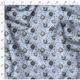 thumbnail image 4 of Soimoi Poly Georgette Fabric Moon & Stars Galaxy Decor Fabric Printed Yard 52 Inch Wide, 4 of 6