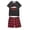 Black#01, variant on Ashyfjp Family Festive Pajama Set Christmas Themed Print Top with Coordinating Shorts Pleasant Versatile Holiday Outfit, Size (2Y-9Y)