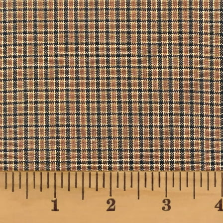 JCS Walnut Brown Plaid Homespun Cotton Fabric Sold by the Yard