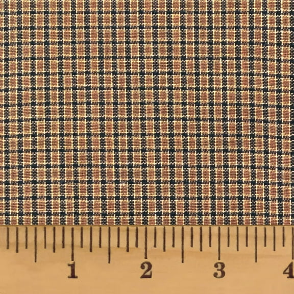 JCS Walnut Brown Plaid Homespun Cotton Fabric Sold by the Yard