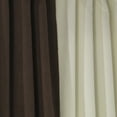 thumbnail image 6 of 3S Brother's Solid Combined Mix and Match 4 Panels Curtains with 2 Color Combination Velvet Look Hanging Back Tap & Rod Pocket Bedroom Office Windows Luxury Home Decoration 28"x84" Cream-Dark Brown, 6 of 7