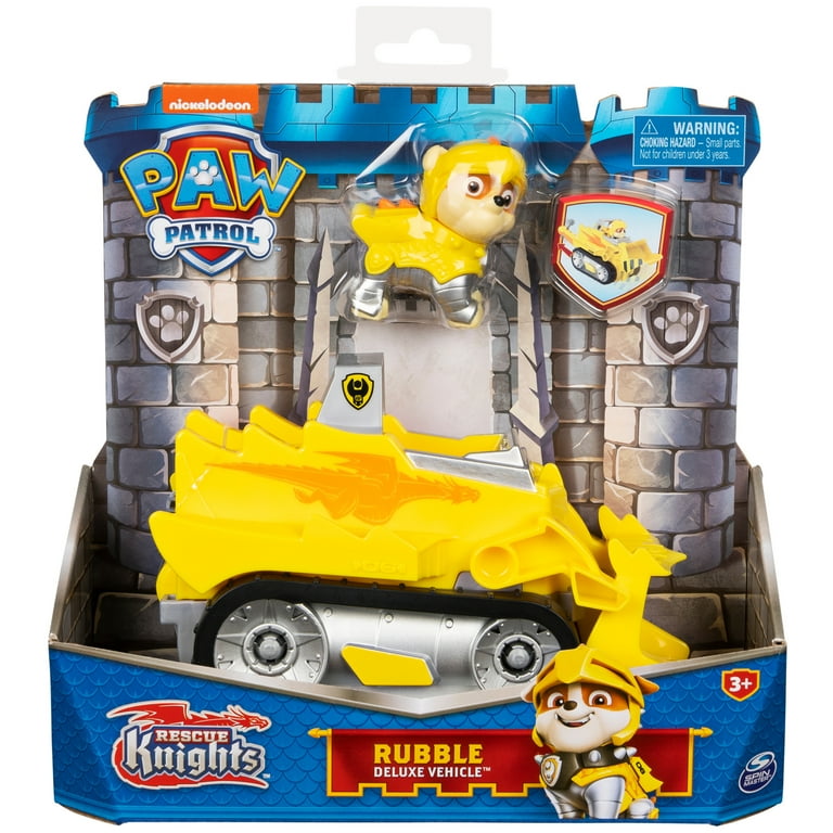 PAW Patrol, Rescue Knights Rocky Transforming Toy Car with Collectible  Action Figure, Kids Toys for Ages 3 and up 