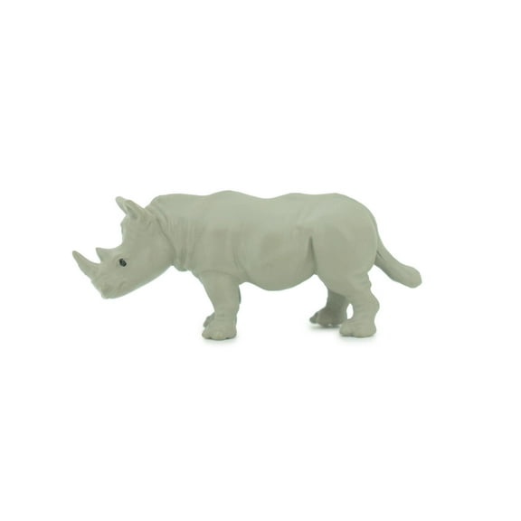 Black Rhino, Diceros bicornis, Educational, Rubber Animal, Realistic Figure, Lifelike, Gift, 2 1/2" SF58 B58