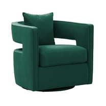 TOV Furniture Kennedy Forest Green Swivel Chair With Cushion