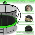 thumbnail image 7 of KOFUN Trampoline, 15FT Trampoline for Kids and Adult, Trampoline with Safety Enclosure Net, Light, Ladder, Basketball Hoop, Outdoor Trampoline, 1500LBS Weight Capacity, No Gap Design, 7 of 7