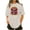 Khaki, variant on Cilsoka Summer Shirts for Women Oversized, Womens Tops Casual Short Sleeve Shirts Crew Neck Loose Casual Blouses Floral Print Tshirts, Graphic Trendy Tees