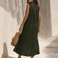 thumbnail image 7 of Summer Womens Dress with Patch Pockets Sleeveless Button-Down Casual Shirt Dress, 7 of 7