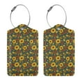 thumbnail image 3 of Pofeuu Fall Daisy Leaf Nuts Print Luggage Tags, Privacy Cover ID Label with Stainless Steel Loop and Address Card for Travel Bag Suitcase-4 PCS, 3 of 5