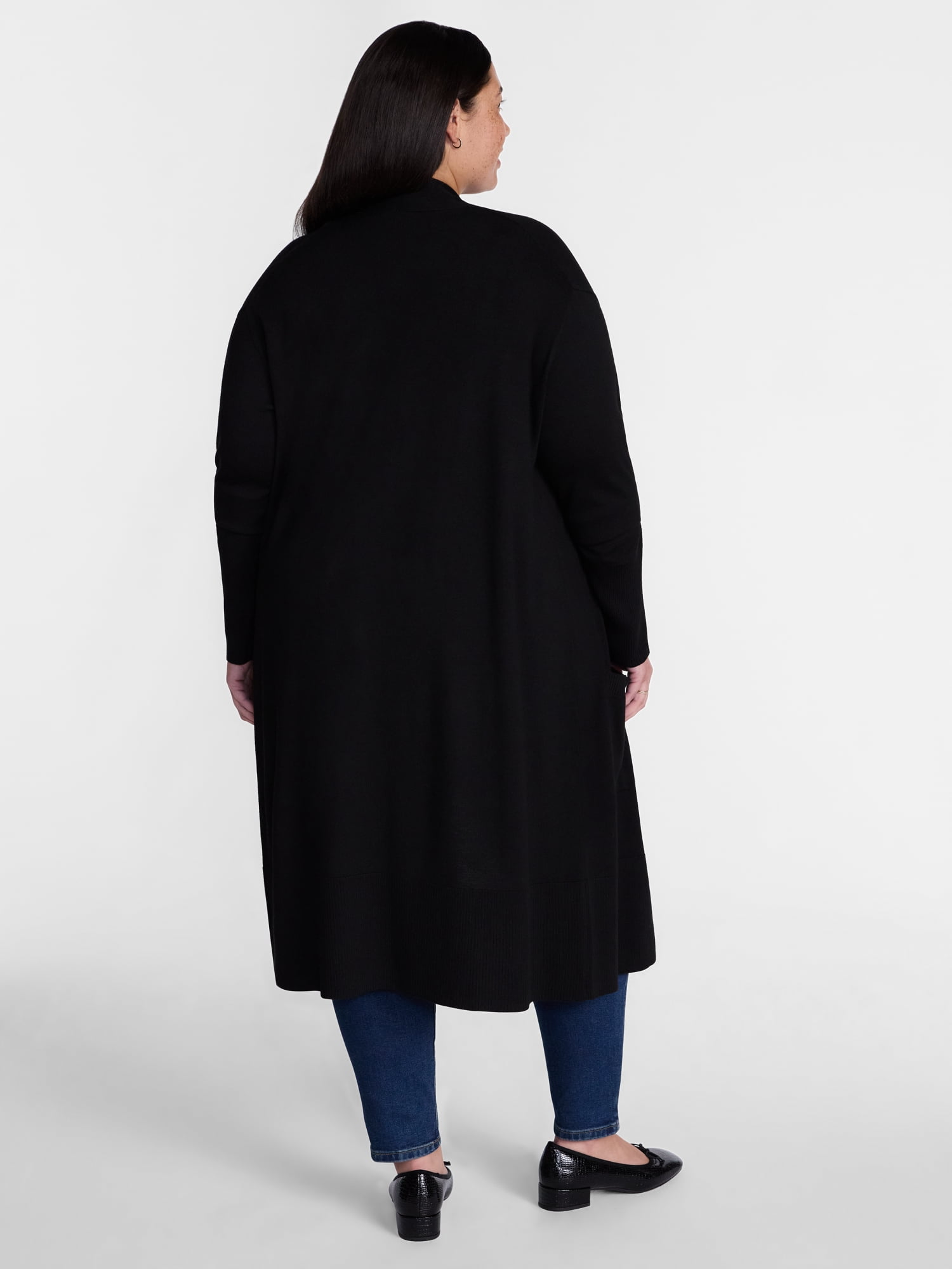Terra and Sky Women's Plus Core Duster Cardigan with Long Sleeves, Lightweight,Sizes 0X-5X