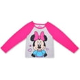 thumbnail image 2 of Disney Minnie Mouse Jogger Set for Girls, 2 Pack Long Sleeve Tee and Jog Pants Bundle, 2 of 5