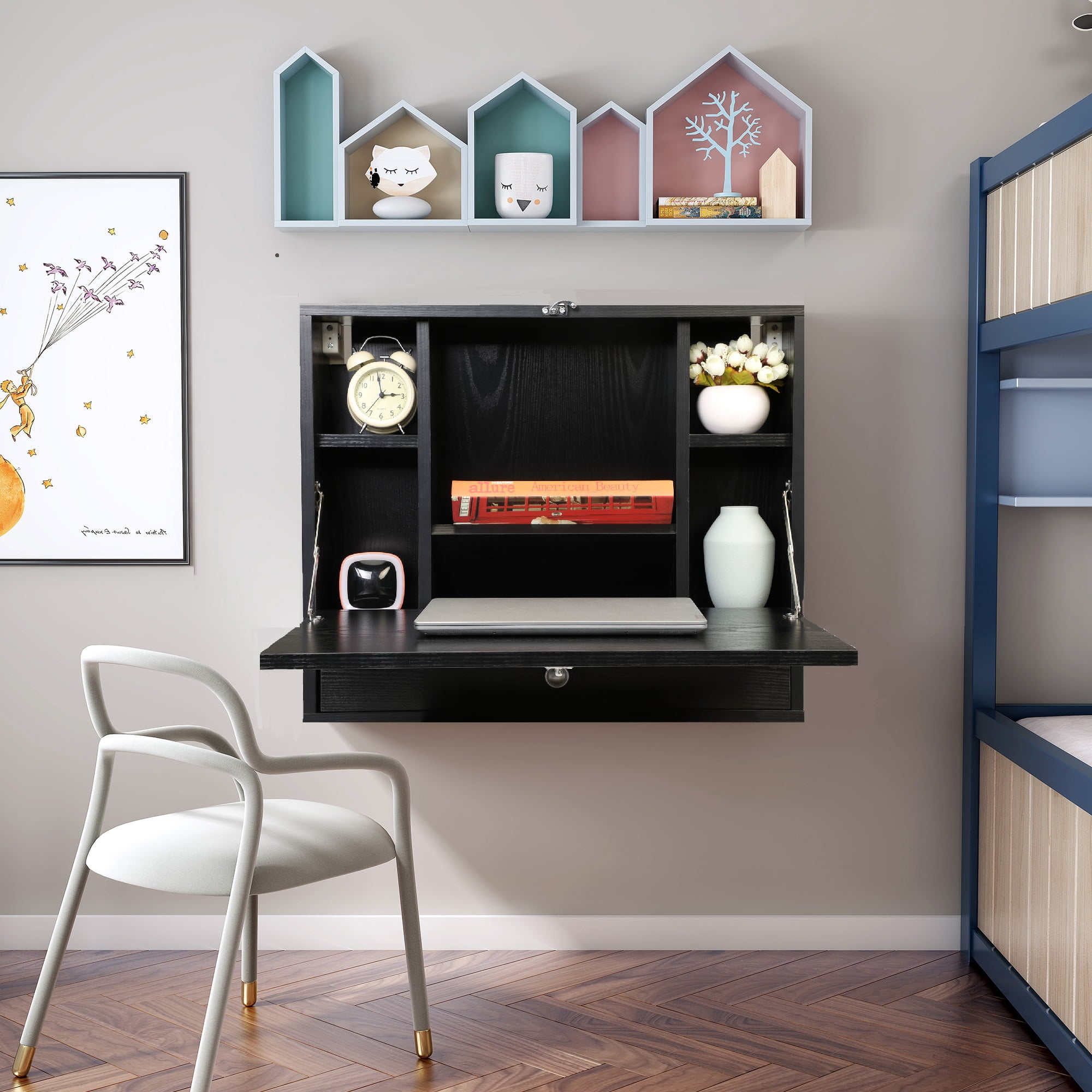 Details about   Kids Room Wooden Book Shelves Decorative Phone/Laptop Desktop Storage Organizer 