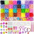 thumbnail image 1 of Kit para Hacer Pulseras, 2700+ Kit de Pulseras para Niña, Juego de Bandas de Goma Elástica DIY,Rubber Bands Bracelet de Telar Colorido, Juguetes para Niñas 6-7 años, Regalo para Niños, 1 of 5