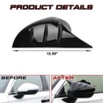 thumbnail image 5 of Xotic Tech Exterior Side Rearview Mirror Ox Horn Cap Frame Cover Trim, Glossy Black, Compatible with Honda Civic 11th Gen 2022, 5 of 8