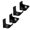 Black, variant on 4 Pieces Practical Bag Dispenser Wall Mounted Bin Bag Organizers Portable Designs for Easy Installation Home Space