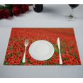 thumbnail image 1 of EREHome Poppy Flowers Placemat Table Mat 12x18 inches,Set of 2, 1 of 1