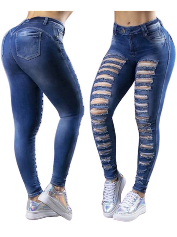 jeans femme a trou