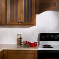 thumbnail image 2 of FASÄDE Fleur de Lis Matte White 18in x 24in Decorative Vinyl Backsplash Panel (5 Pack), 2 of 5