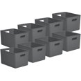 thumbnail image 1 of Superio Decorative Plastic Open Home Storage Bins Organizer Baskets, X-Large Grey (8 Pack) Container Boxes for Organizing Closet Shelves Drawer Shelf 22 Liter/23 Quart, 1 of 8